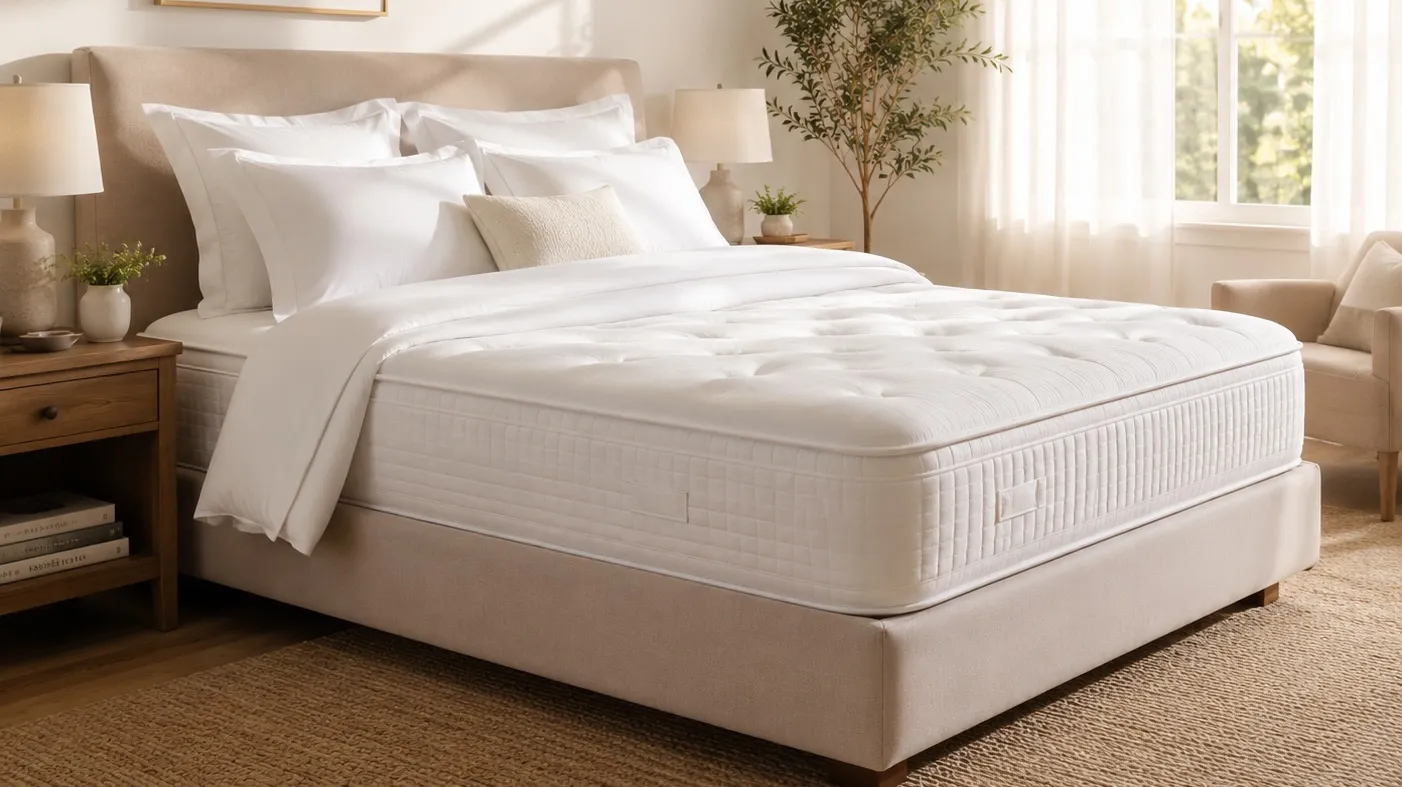 A Avocado-style mattress in a bright modern bedroom